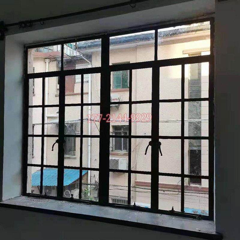 上海老钢窗铁艺格子钢化门窗覆古玻璃老式钢窗门窗老洋房别墅门窗