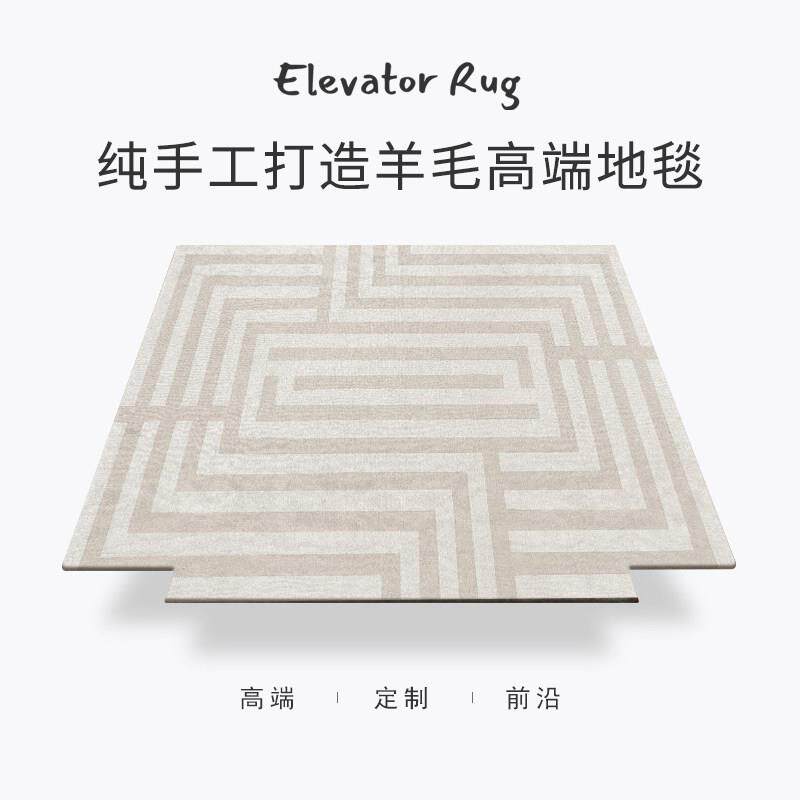 纽西兰进口羊毛定制电梯地毯高端家用异形定制现代简约别墅入户门