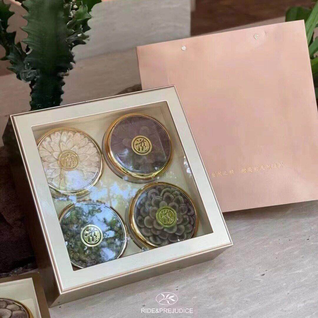 档香槟金四拼礼盒西洋参石斛鹿茸红参四包装盒烤漆亚克力空盒