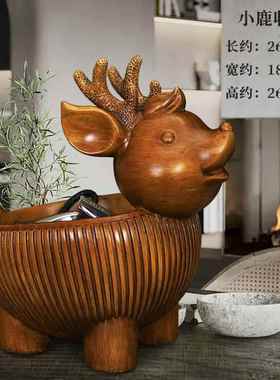 高档入户放钥匙摆收纳盒件家居进门饰鞋柜玄关柜客厅电视招财大象