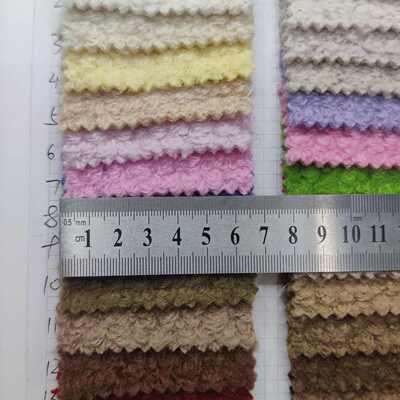 厂家现货60羊毛圈圈花呢羊圈绒呢韩圈绒布毛布粗纺面料优质