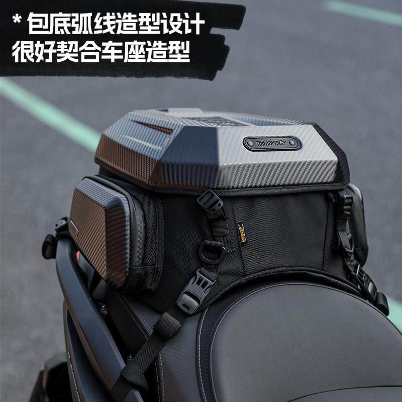 犀牛漫步35L装全盔摩托车后座包尾包骑行背包机车双肩硬壳头盔包