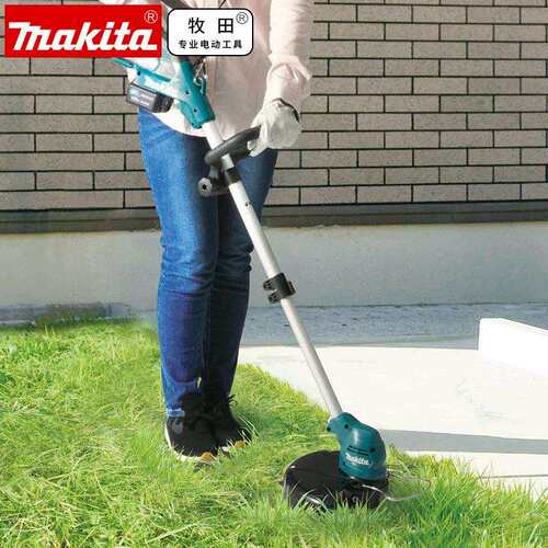 牧田Makita锂电充电割草机家用户外草坪修剪除草剪草机UR100