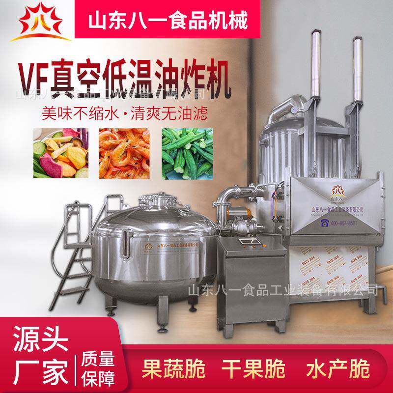 供应低温真空油炸干燥机脆枣秋葵草莓低温脱水双室