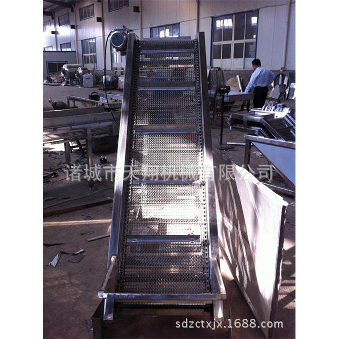 天翔厂家定做中药材不锈钢网带输送机 物料提升机 品质保证售后保