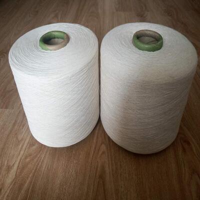 气流纺2BYR1织支纯棉纱织E机可染色漂白色O布用纱16支全棉纱线