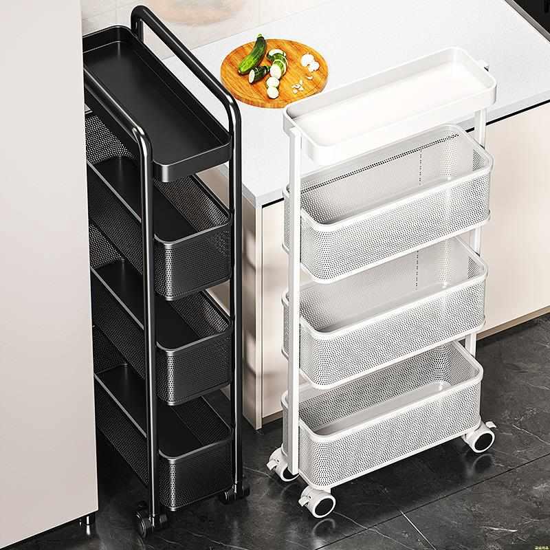 收纳缝隙可移动置物车冰箱浴室超窄厨房窄缝收纳储物柜夹缝置物架