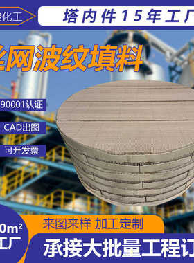 丝网波纹填料 双层BX500 CY700型填料塔内传质过滤金属规整填料