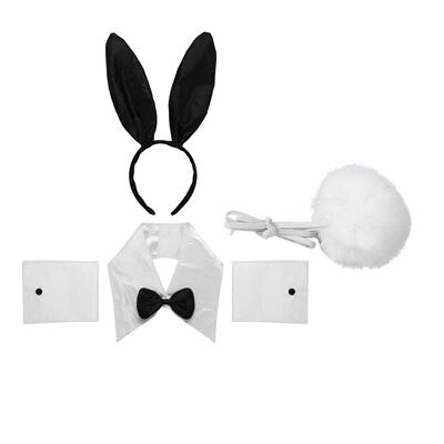 Sexy Bunny Ears Headband Rabbit Collar Bow Ties Cuffs Bunny