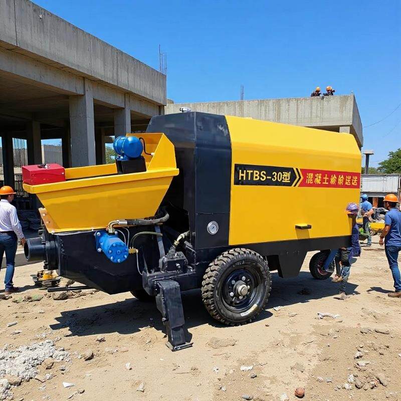 商用混凝土输送泵湿喷机浇筑地泵工地用砂浆喷涂泵水泥注浆泵