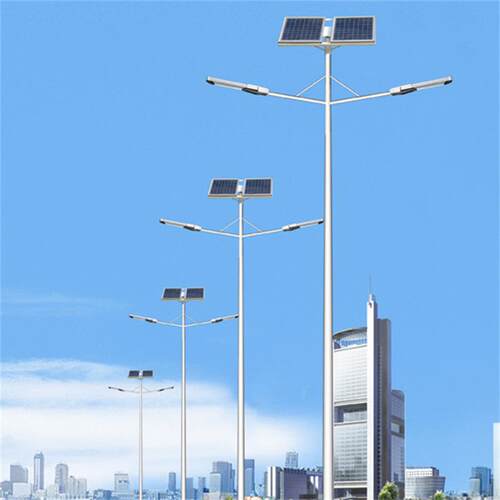农村6米太阳能路灯7米8米高低双臂路灯led市政工程照明路灯