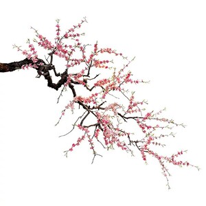 仿真001桃花景树假树桃内花树室装饰酒店造落地摆仿生植物景件观