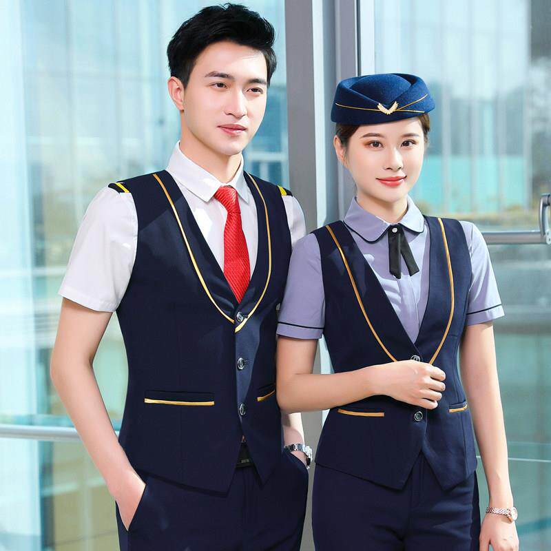 职业套装马甲背心女韩版男女同款酒店前台服务员工作服职业装