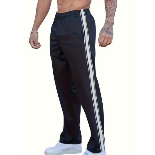 R 91402 Side Stripe Track Pants 拼条宽松运动裤跨境速卖通