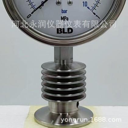 北京布莱迪BLD.F6 F7卫生型卡箍快装连接耐震压力表PYTHN-63HF7