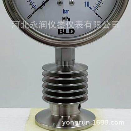 北京布莱迪BLD.F6 F7卫生型卡箍快装连接耐震压力表PYTHN-63HF7