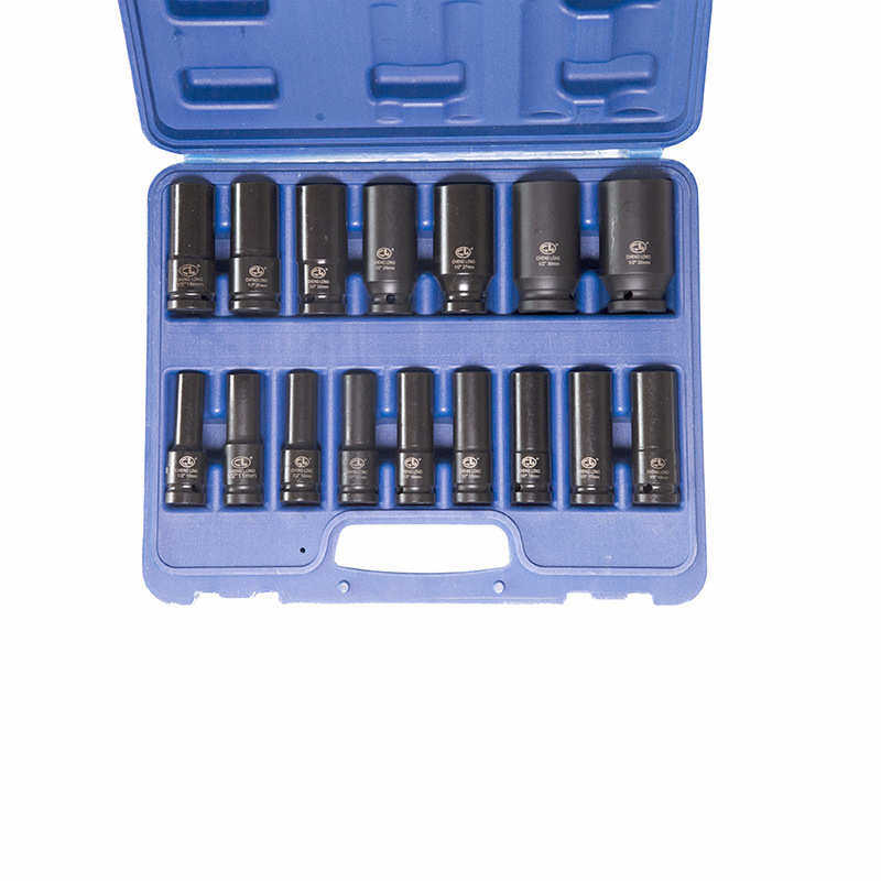 骋龙1/2寸铬钼钢套筒扳手16件套 气动风炮套筒头汽修汽保工具批发