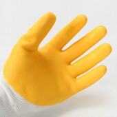 耐磨 浸 防滑 透气 防护施 半挂橡胶 登晟手工L388劳保手套