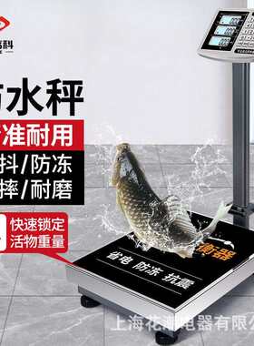 花潮高科折叠电子秤商用 台秤100KG 计价秤称重磅秤快递称300kg