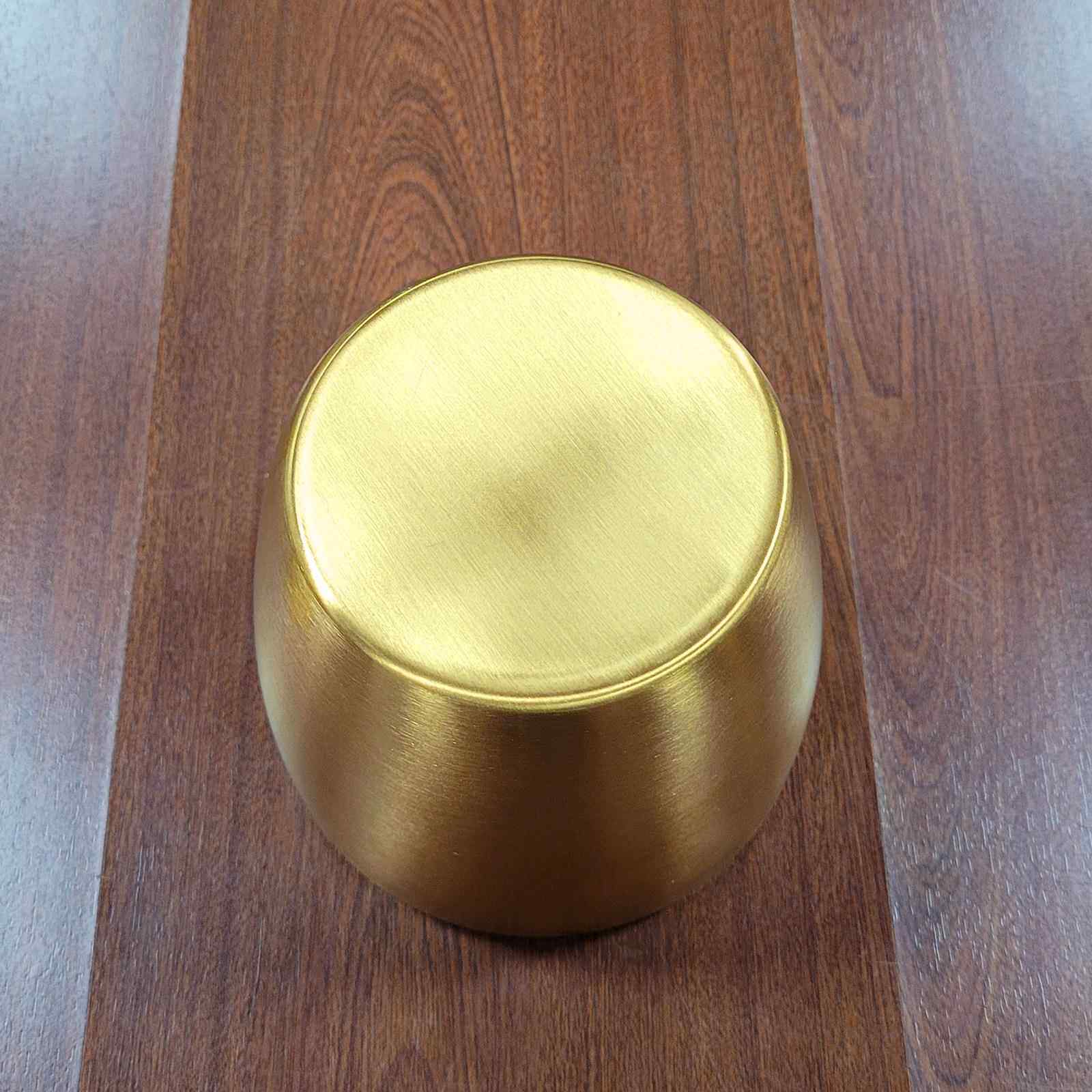 0跨境式新款34不锈垃圾桶小型彩色蛋钢形摇盖桌面迷你A249-新办公
