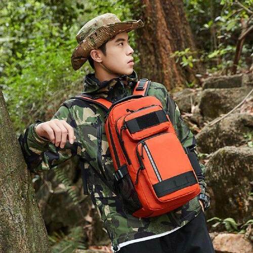 Outdoor Fishing Tackle Backpack with Rod Holder Outdoor