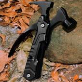 不锈钢户能多功羊红色角锤新型汽破车救生锤窗锤露营组外合工具地