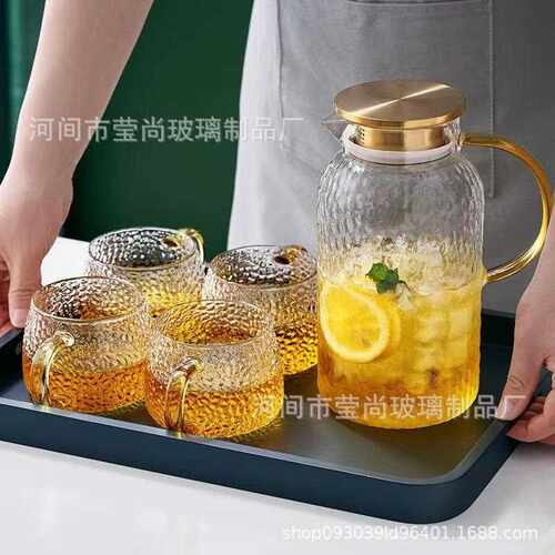 新款直销冷水壶玻璃家用耐高温凉白开水杯大容量扎壶耐热凉茶壶套