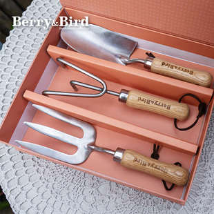 Berry&Bird不锈钢园艺工具三件套装 小铲子家用种花换盆挖松土花铲