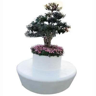 水磨石混凝土坐凳UHPC种植树池花坛户外景观透光清水泥休闲长座椅