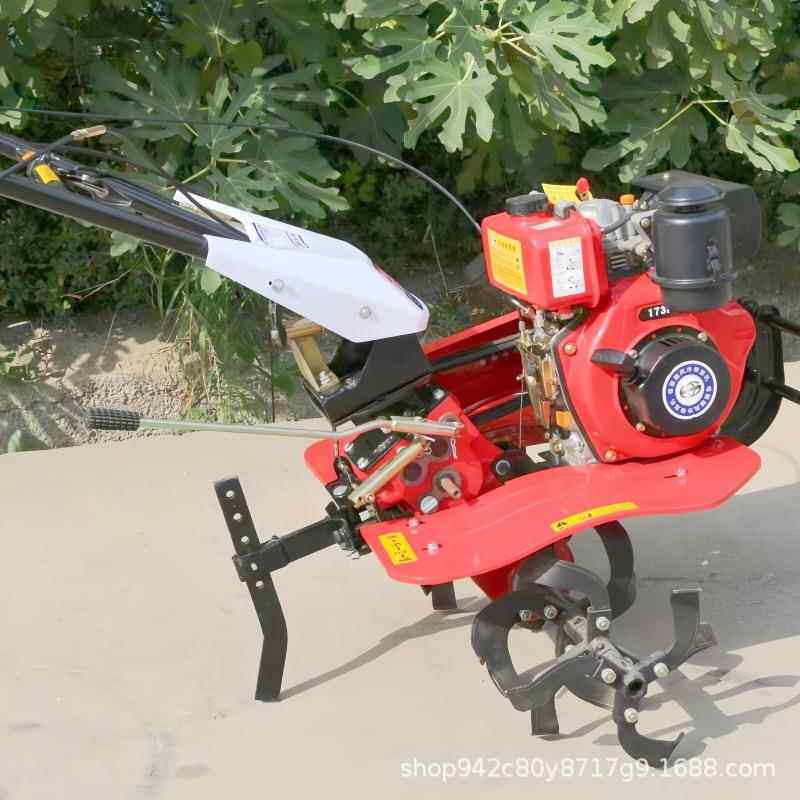 多功能手扶WHO汽油田旋耕除机旱两用耕田机照明款15马力园微耕水