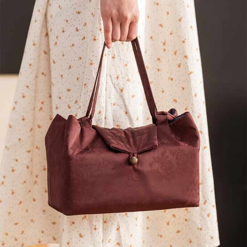 整套户外旅行茶具收纳包保护袋家用功夫茶具大号便携收纳盒布艺包