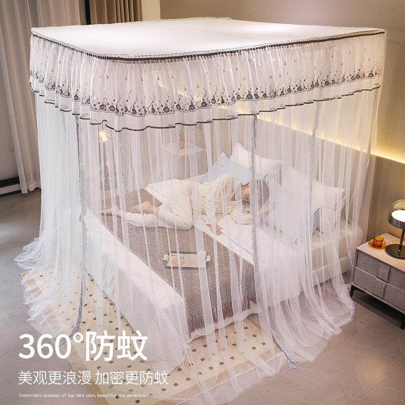 型导轨蚊帐家ZWAMEJDG用20道25新款卧高级轨宫廷免安室装支架杆加