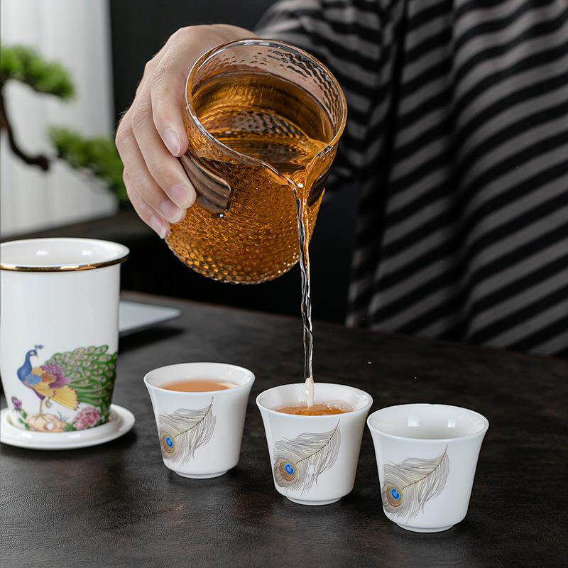 新款直销冲茶器玻璃公道快客一壶三杯旅行茶具家用套装商务礼品LO