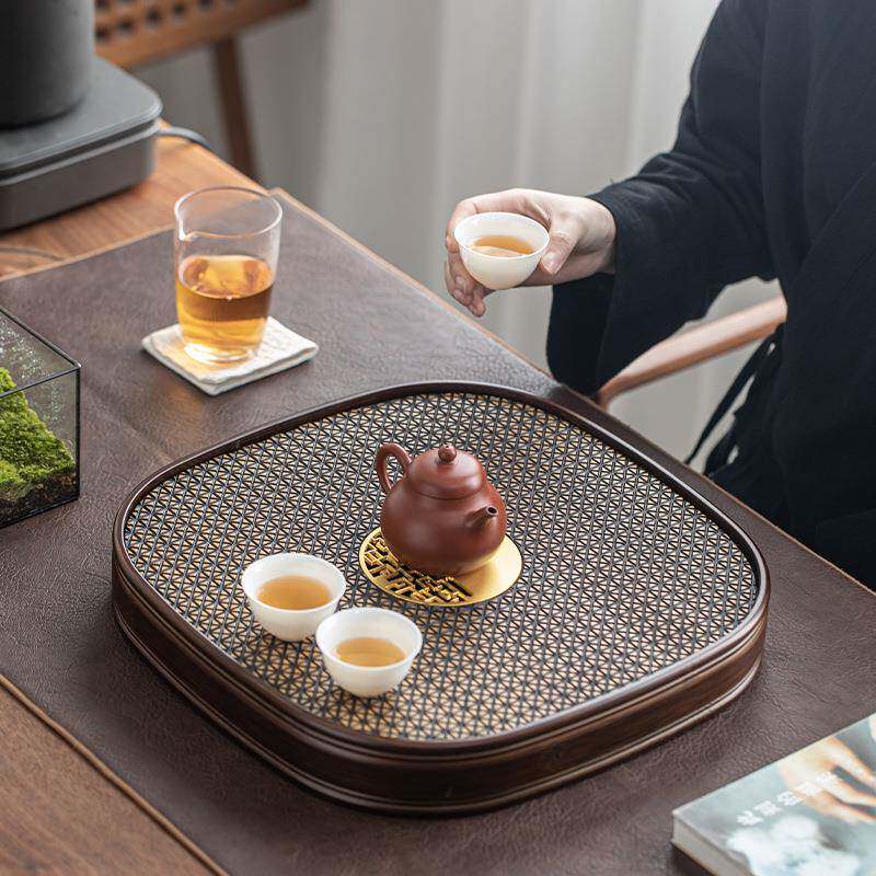 高档茶盘家用大小茶海储水式竹制茶座精品楠竹茶台干泡台茶具托盘