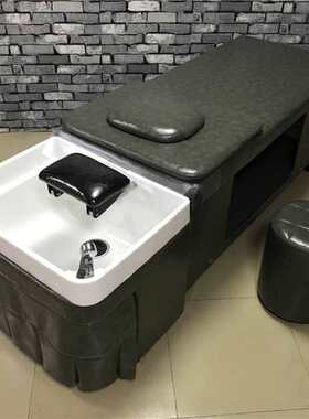 洗头床理发店冲头床美容按摩桑拿床泰式冲水床发廊美发床 浅灰色