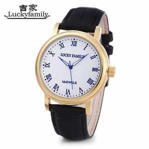 真皮带简约手动上链机械表男表女表防水夜光情侣手表上海机芯