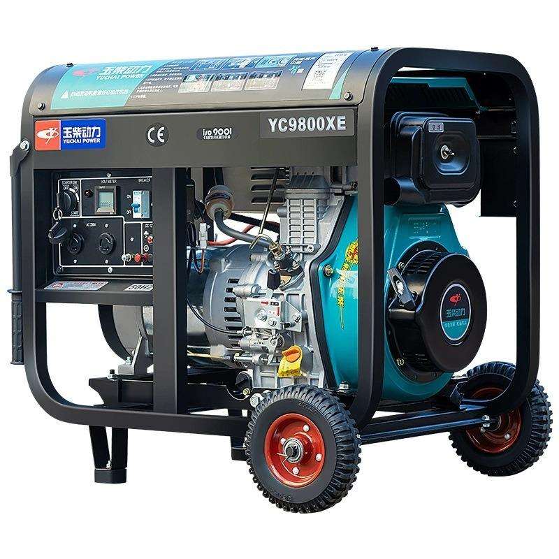 玉柴风冷单相三相3kw开架220v 380v发电机组柴油单缸发电机