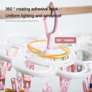 Hanger Dryer Windproof With Clips Folding Clothes