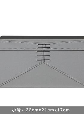 样板房衣帽间收皮质绑绳装纳箱LAT全屋别墅衣柜收盒纳软饰品摆件