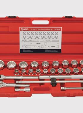 GENIUS天赋工具3/4系列25件套公制重型12角套筒扳手组TW-625M