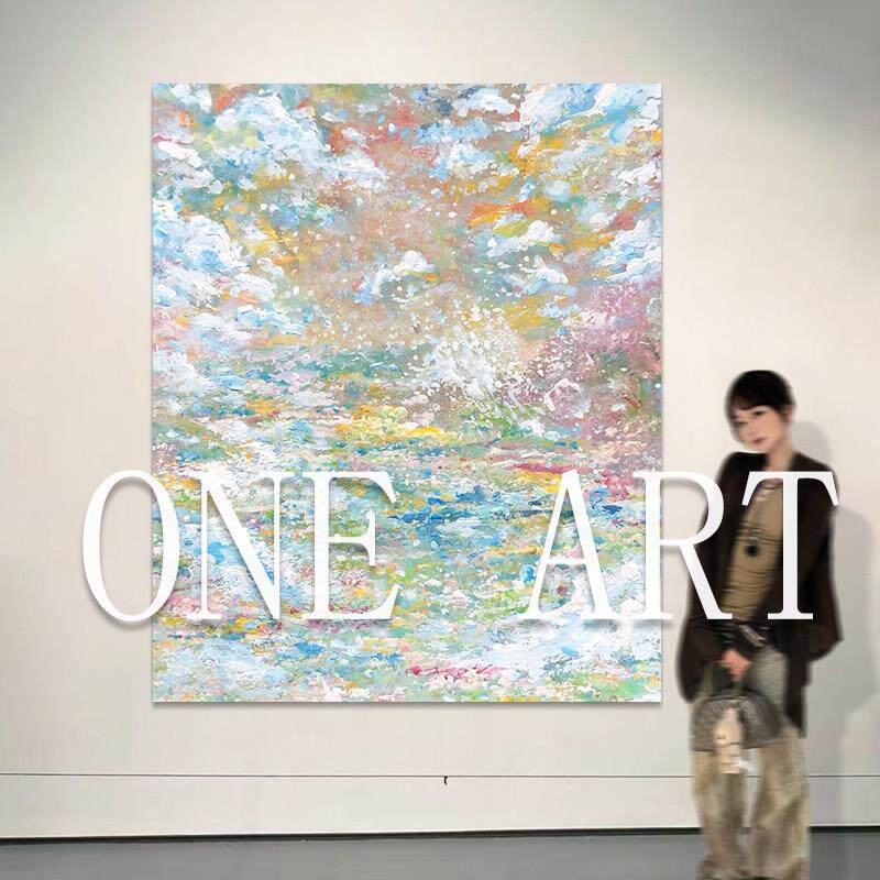 Oen Art〖星空系列〗壹舍×唐志威签名卧室肌理画床头画玄关挂画