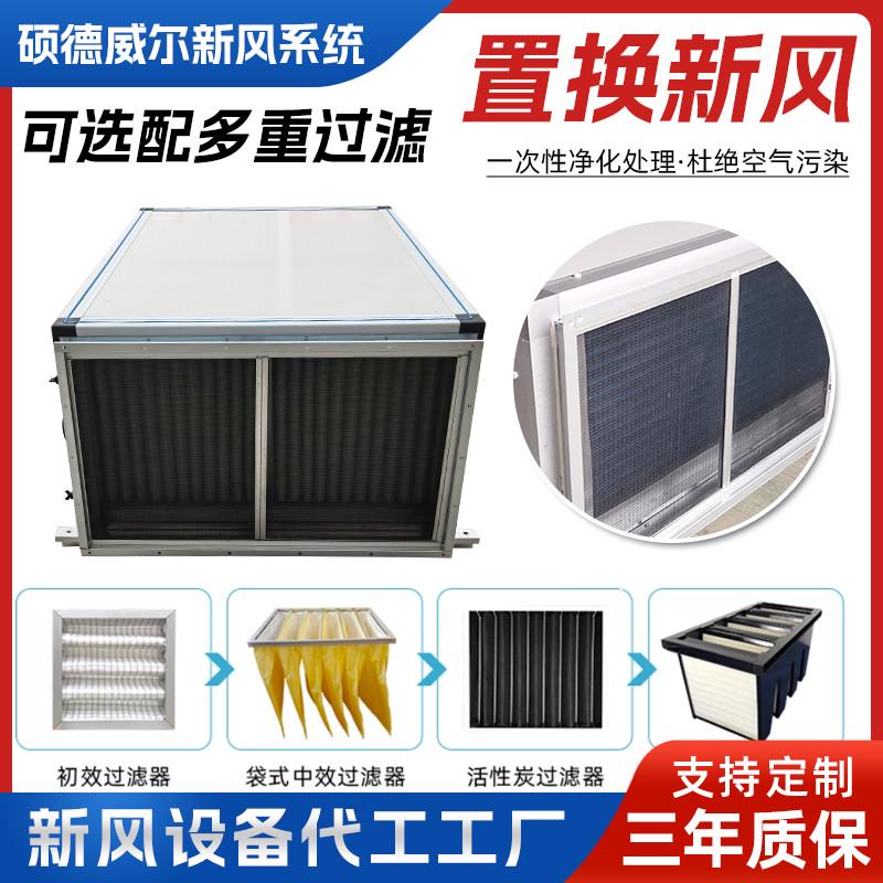 吊顶式新风空调机组中央空调冷暖空调远程射流组合式机组空气净化