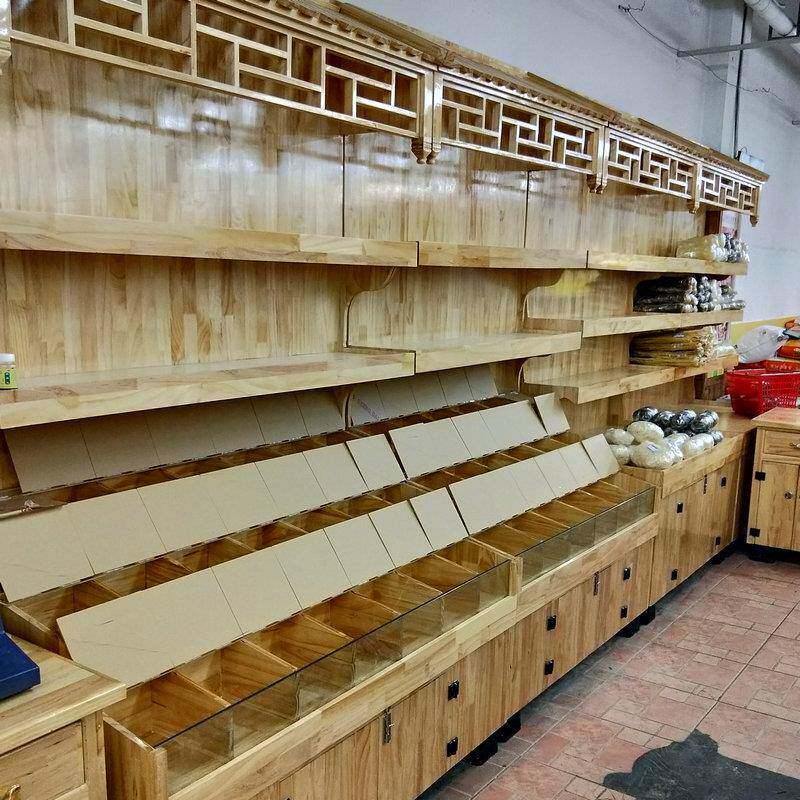 （广东）水果木头货架蔬菜架超市零食干果架水果店展示架