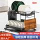 物多功能家用置架双层厨房收纳碗碟沥水架碗碟可拆卸沥水台面架架