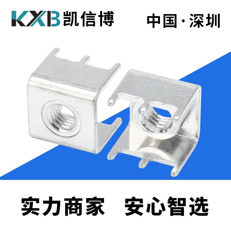 PCB焊接螺母端子M8大电流压铆接线柱六脚接线座电源导电端子
