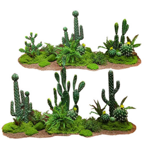 装饰仙人球小植物造景仙人北欧套装景观橱窗仿真摆件仙人掌柱植绿