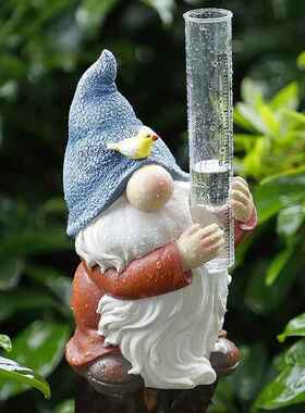 跨境试管测雨器矮人庭园设计装饰树脂工艺品园林摆件设计户外摆件