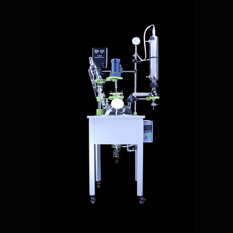 F-10L单层玻璃反应定做单层玻璃反应器实验室玻璃反应釜厂家