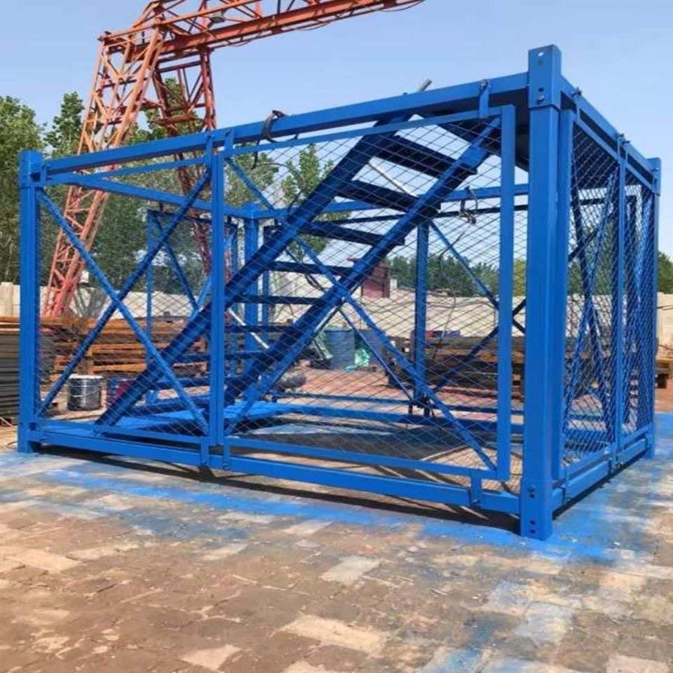 批发建筑用安全梯笼香蕉式镀锌安全爬梯工地工程施基坑安全梯笼