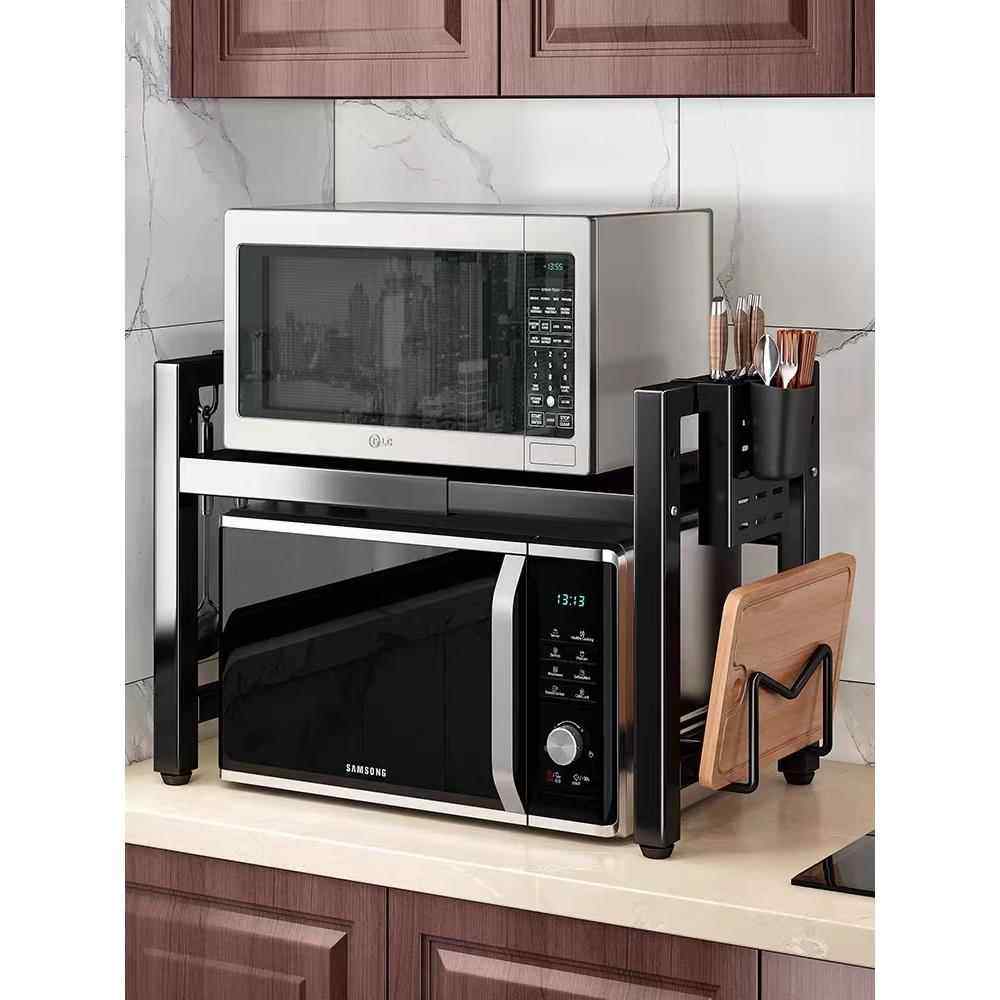 可伸缩厨房微波炉架子置物架多功能家用台面电饭锅烤箱收纳支架,厨房/烹饪用具,微波炉置物架,淘宝优惠券,粉丝福利购,淘宝优惠卷